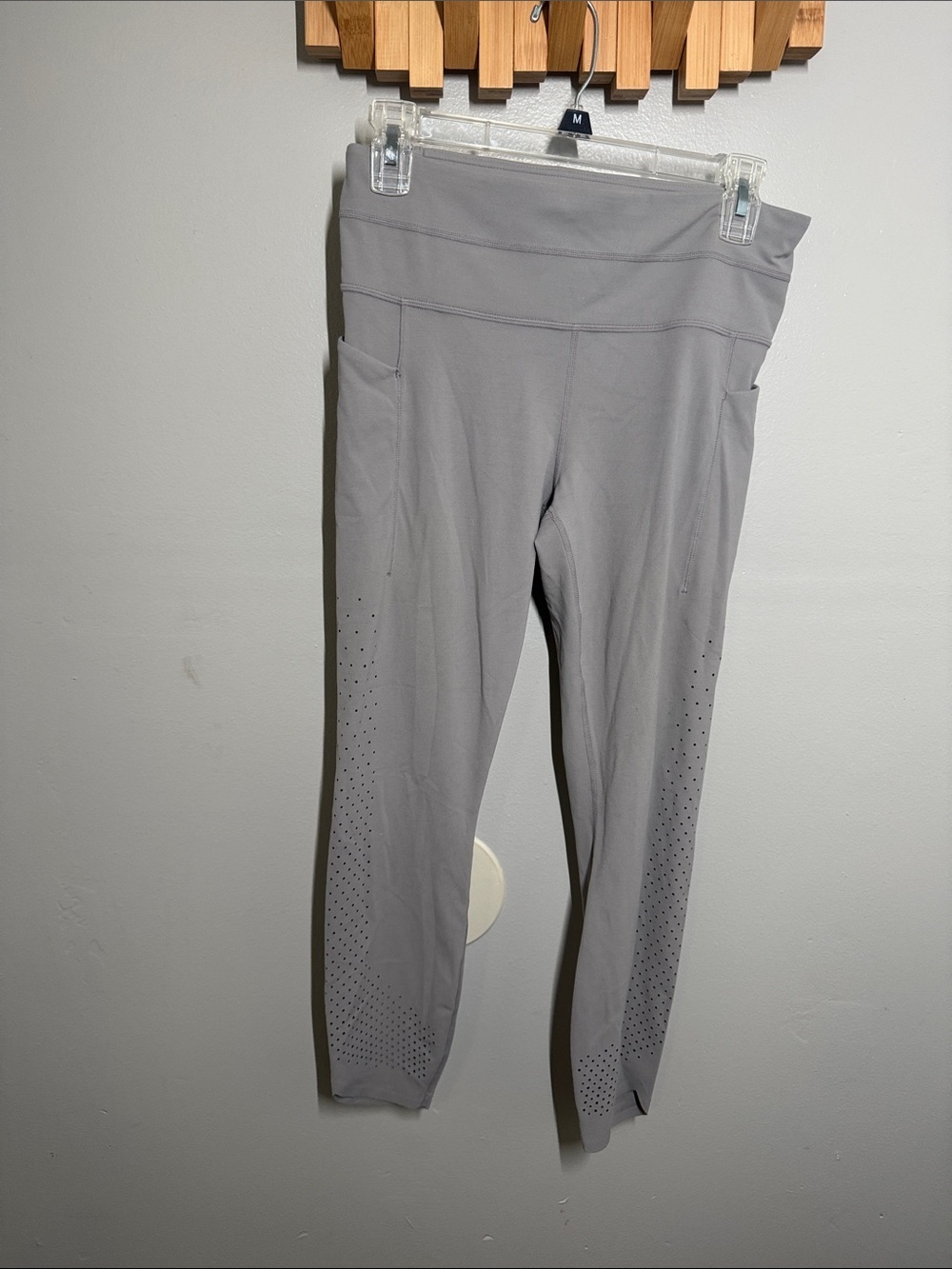 Athleta Light Gray High-Waist Performance Leggings